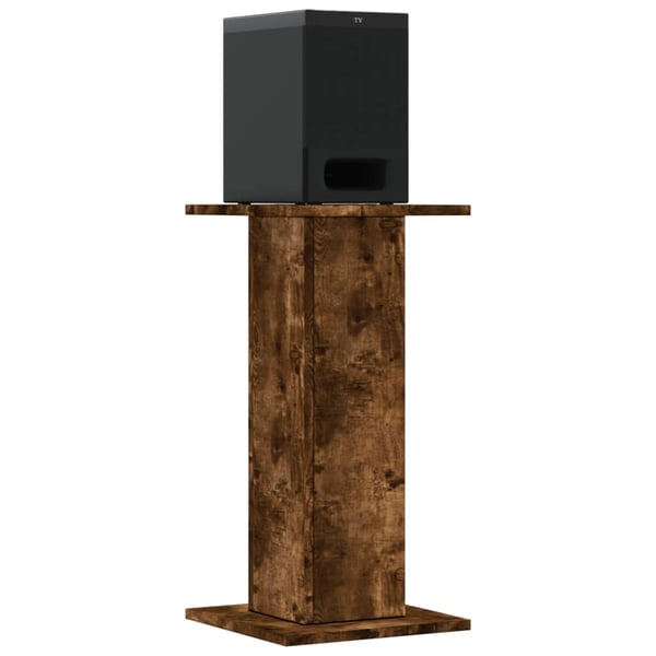 vidaXL Høyttalerstativ 2 stk røkt eik 30x30x60 cm konstruert tre