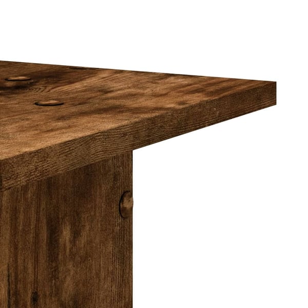 vidaXL Høyttalerstativ 2 stk røkt eik 30x30x60 cm konstruert tre