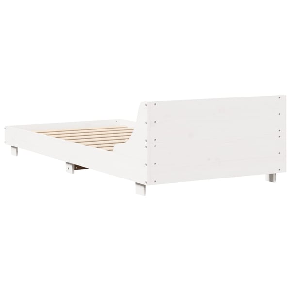 vidaXL Sengeramme uten madrass hvit 90x190 cm heltre furu