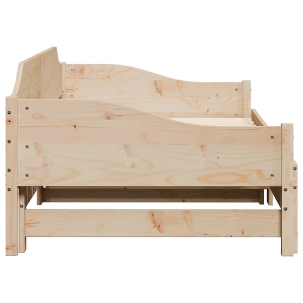 vidaXL Uttrekkbar dagseng 90x190 cm heltre furu