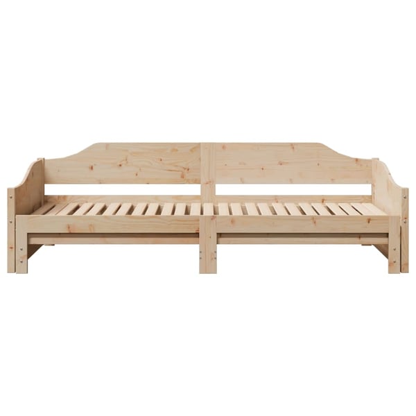 vidaXL Uttrekkbar dagseng 90x190 cm heltre furu