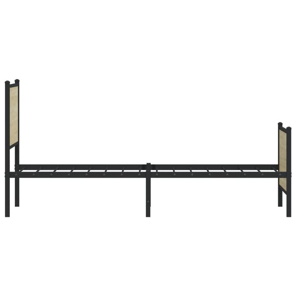 vidaXL Sengeramme i metall uten madrass sonoma eik 90x200 cm
