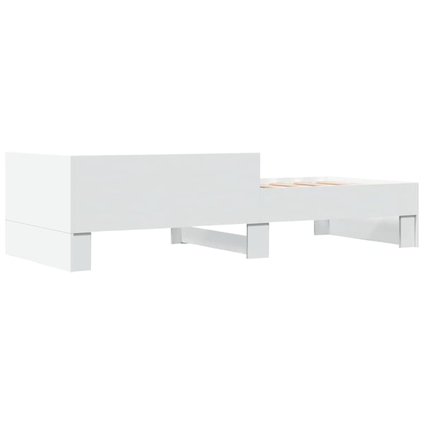 vidaXL Sengeramme hvit 100x200 cm konstruert tre