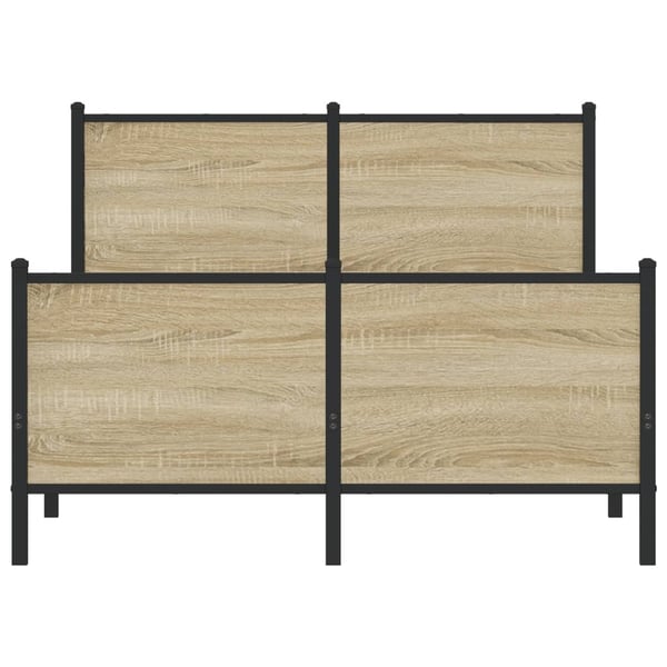 vidaXL Sengeramme i metall uten madrass sonoma eik 120x200 cm