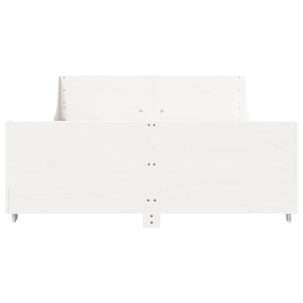 vidaXL Sengeramme uten madrass hvit 160x200 cm heltre furu