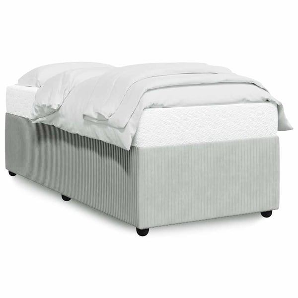 vidaXL Sengeramme uden madras Lysegrå 80x200 cm Fløjl