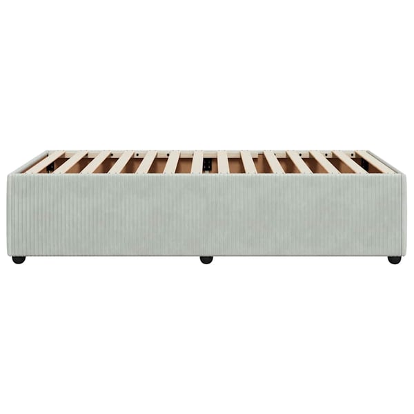vidaXL Sengeramme uden madras Lysegrå 80x200 cm Fløjl