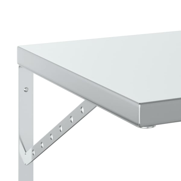 vidaXL Vegghyller 2 stk 100x40 cm sølv rustfritt stål