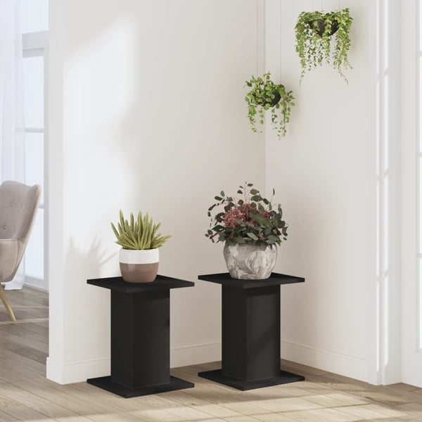 vidaXL Kasvitelineet 2 kpl musta 30x30x40 cm tekninen puu