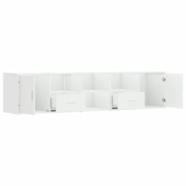 vidaXL Hjørneskap hvit 200x40x45 cm konstruert tre