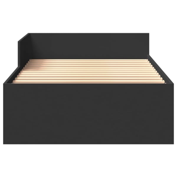 vidaXL Sengeramme svart 75x190 cm konstruert tre