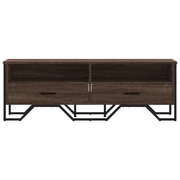 vidaXL TV-benk brun eik 122x34x41 cm konstruert tre
