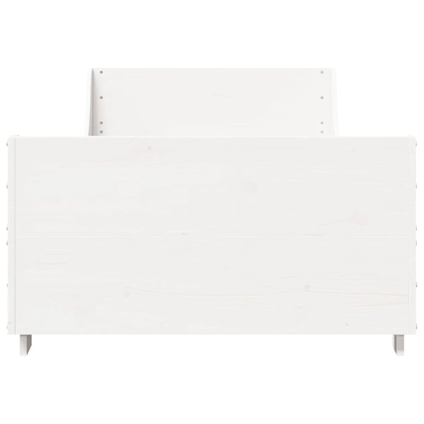 vidaXL Sengeramme uten madrass hvit 100x200 cm heltre furu