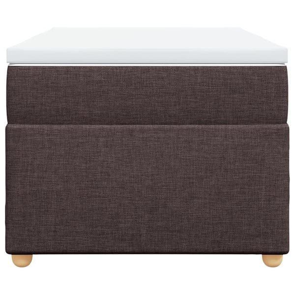 vidaXL kontinentalseng med madras 90x200 cm stof mørkebrun