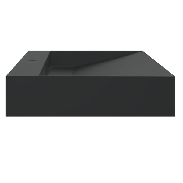 vidaXL Handfat 120x46x11 cm mineralgjuten/marmor matt svart