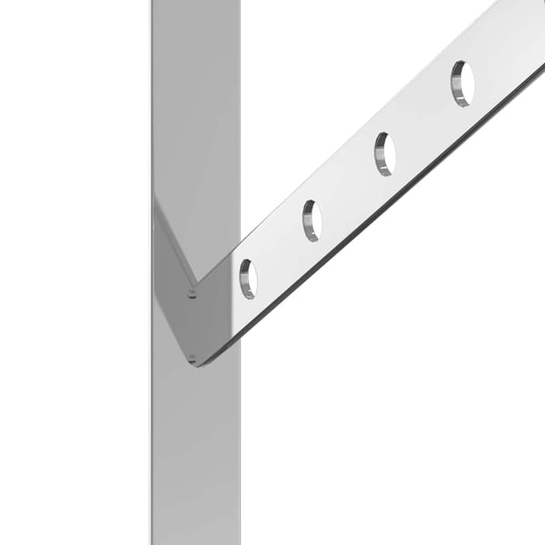 vidaXL Hyllebraketter 4 stk 30x2,5x15,5 cm sølv rustfritt stål
