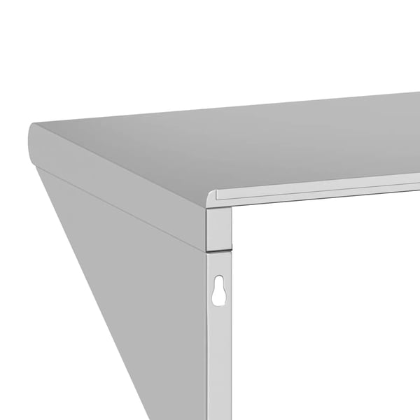 vidaXL Vegghylle 100x45x31 cm sølv rustfritt stål
