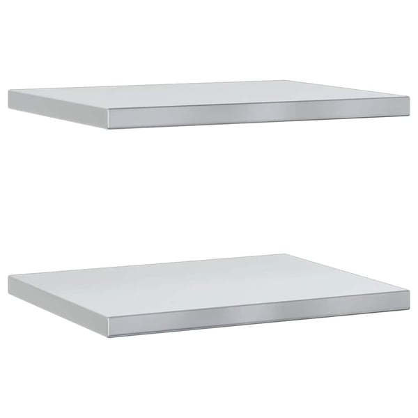 vidaXL Vegghyller 2 stk 50x40 cm sølv rustfritt stål