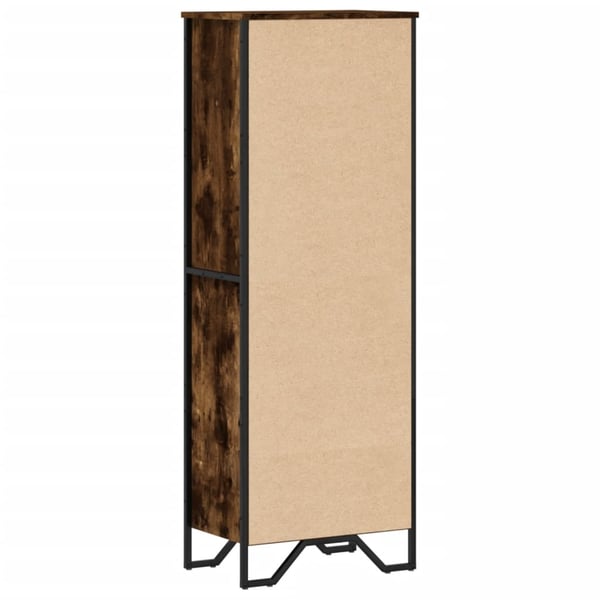 vidaXL Bokhylle røkt eik 50x31x137,5 cm konstruert tre