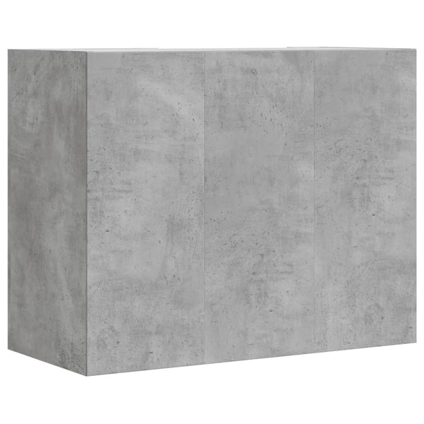 vidaXL Seinäkaappi betoninharmaa 75x35x60 cm tekninen puu
