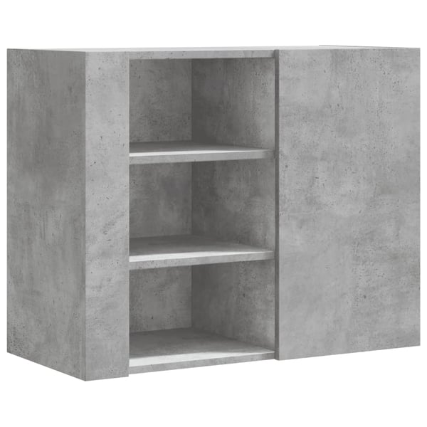 vidaXL Seinäkaappi betoninharmaa 75x35x60 cm tekninen puu