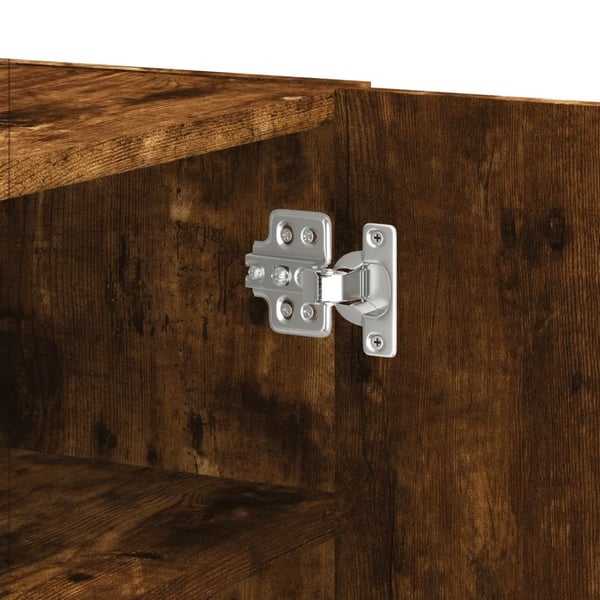 vidaXL Veggskap røkt eik 75x35x60 cm konstruert tre