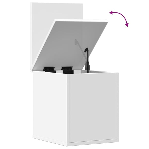 vidaXL Oppbevaringsboks hvit 30x35x35 cm konstruert tre