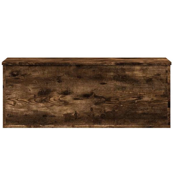 vidaXL Oppbevaringsboks røkt eik 90x35x35 cm konstruert tre