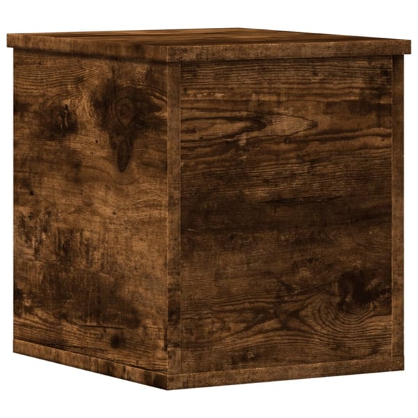 vidaXL Oppbevaringsboks røkt eik 30x35x35 cm konstruert tre