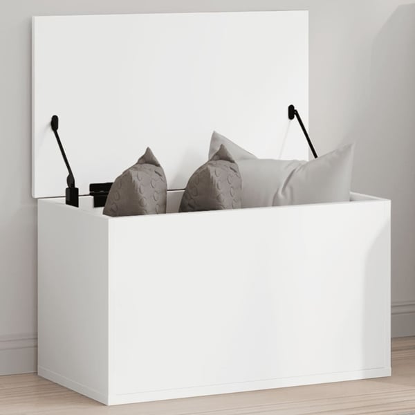 vidaXL Oppbevaringsboks hvit 60x35x35 cm konstruert tre