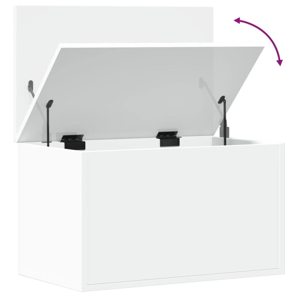 vidaXL Oppbevaringsboks hvit 60x35x35 cm konstruert tre