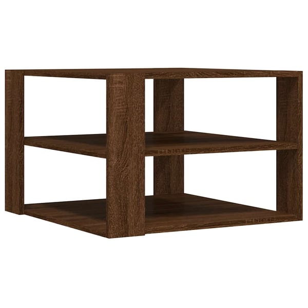 vidaXL Salongbord brun eik 58x58x40 cm konstruert tre