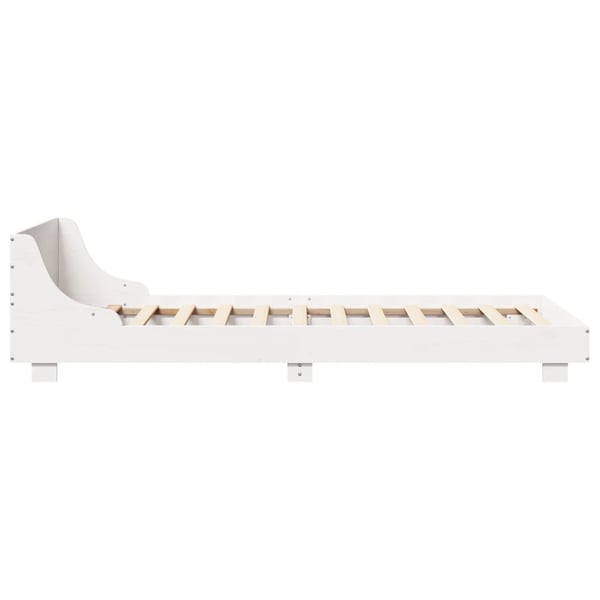 vidaXL Sengeramme uten madrass hvit 100x200 cm heltre furu