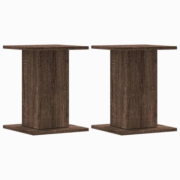 vidaXL plantestativer 2 stk. 30x30x40 cm konstrueret træ brunt eg