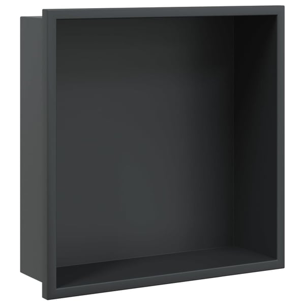 vidaXL brusehylde 32x32x9 cm rustfrit stil matsort
