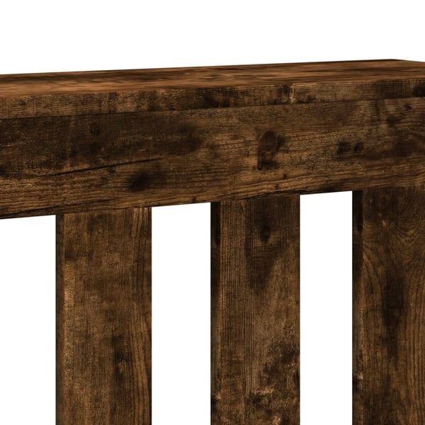 vidaXL Radiatordeksel røkt eik 104x20x82 cm konstruert tre