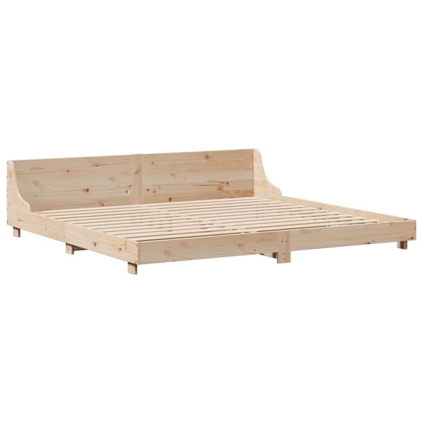 vidaXL Sengeramme med madrass 200x200 cm heltre furu