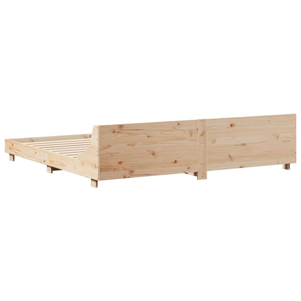 vidaXL Sengeramme med madrass 200x200 cm heltre furu
