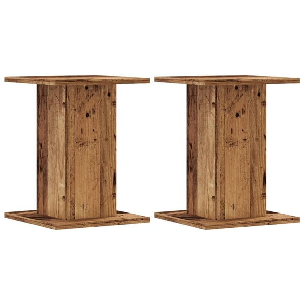 vidaXL Plantestativer 2 stk gammelt tre 30x30x40 cm konstruert tre