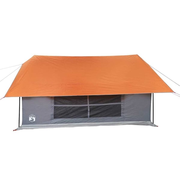 vidaXL 5-personers campingtelt vandtæt grå og orange