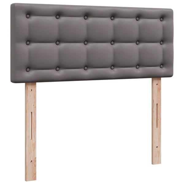 vidaXL kontinentalseng med madras 120x200 cm kunstlæder grå