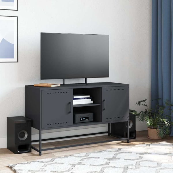 vidaXL TV-taso antrasiitti 100,5x39x60,5 cm teräs