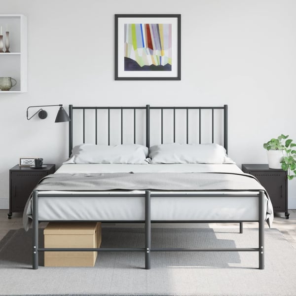 vidaXL sengeborde 2 stk. 36x39x43,5 cm stål sort
