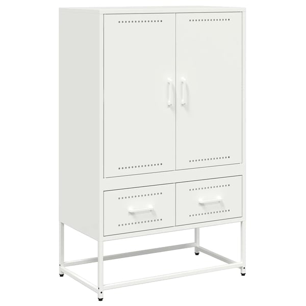 vidaXL skab 68x39x111,5 cm stål hvid