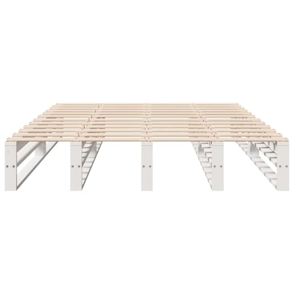 vidaXL Sengeramme uten madrass hvit 160x200 cm heltre furu