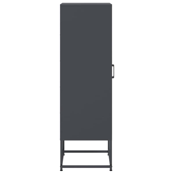 vidaXL Highboard antrasitt 36x39x123 cm stål