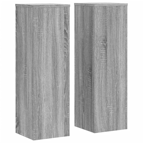 vidaXL Plantestativer 2 stk grå sonoma 25x25x80 cm konstruert tre