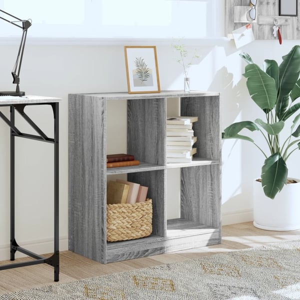 vidaXL skab 68,5x32x75 cm konstrueret træ grå sonoma-eg