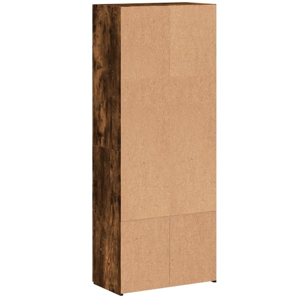 vidaXL Arkivskap røkt eik 60x32x153 cm konstruert tre