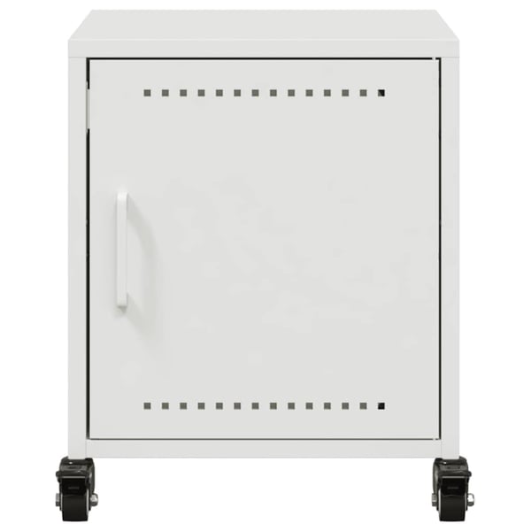 vidaXL Sängbord 2 st vit 36x39x43,5 cm stål